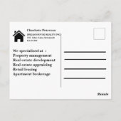 Carte Postale Vendu juste vente immobilier (Dos)