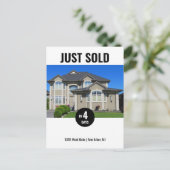 Carte Postale Vendu Logo Marketing immobilier (Debout devant)