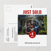 Carte Postale Vendu Marketing immobilier Red (Devant / Derrière)