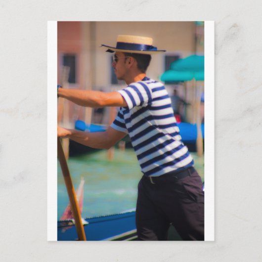 Carte Postale Venetian Gondolier (Devant)
