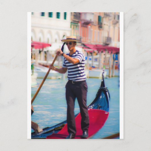 Carte Postale Venetian Gondolier (Devant)