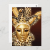 Carte postale Venetian Jester Mask (Devant / Derrière)