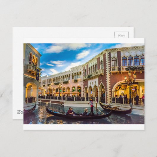 Carte Postale Venetian Las Vegas Gondola Canal Architecture (Devant / Derrière)