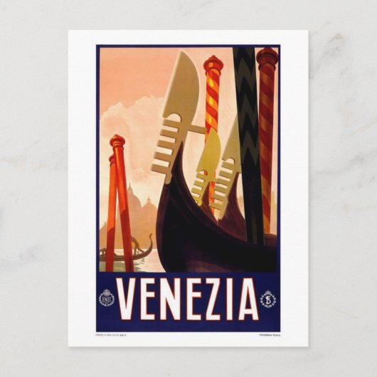 Carte Postale Vénétie vintage (Devant)