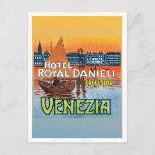 Carte Postale Vénétie vintage Italie