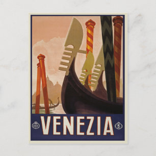 Carte Postale Vénétie vintage Venice Italie Poster de voyage