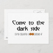 Carte Postale Venez À Dark Side - Nous Avons Des Cookies! (Devant / Derrière)