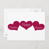 Carte Postale Venez bientôt à la maison (Devant / Derrière)