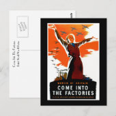 Carte Postale Venez Dans Les Usines (Devant / Derrière)