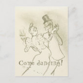 Carte Postale Venez danser | Lautrec - couple de danse (Devant)