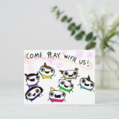 Carte Postale "Venez jouer avec nous" (Debout devant)