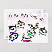 Carte Postale "Venez jouer avec nous" (Devant / Derrière)