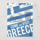 Carte Postale Venez visiter la Grèce (Devant)