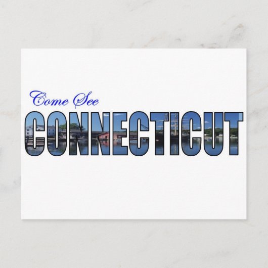 Carte Postale Venez voir Connecticut (Devant)