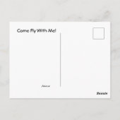 Carte postale - Venez voler avec moi (Dos)