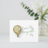 Carte Postale Venez vous envoler avec mon ballon à air (Debout devant)
