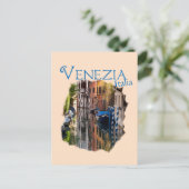 Carte Postale Venezia, Italie : Canal coloré (Debout devant)