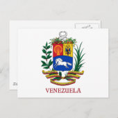 Carte Postale VENEZUELA - emblème/blason/drapeau/symbole (Devant / Derrière)