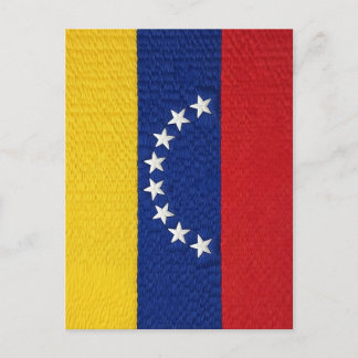 Carte Postale Venezuelan flag embroidery style design