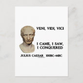 Carte Postale Veni, Vidi, Vici - Je Suis Venu, J'Ai Vu, J'Ai Con (Devant)