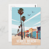 Carte Postale Venice Beach California Boardwalk Art (Devant / Derrière)