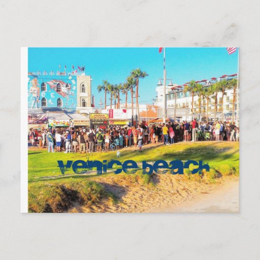 CARTE POSTALE VENICE BEACH ENTERTAINMENT CYCLE (Devant)