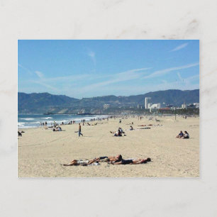 Carte Postale Venice Beach Vue Nord Sur Avec Le Père Noël Monic