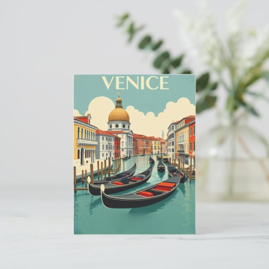Carte Postale Venice Gondolas - Vintage voyage (Debout devant)