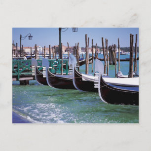 Carte Postale Venice Italie Gondola Bateaux ~ Italien Romance