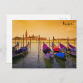 Carte Postale Venice Italie Gondolas (Devant / Derrière)