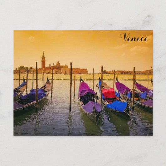 Carte Postale Venice Italie Gondolas (Devant)