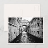 Carte Postale Venice Italy Canal Boat Black & White (Devant / Derrière)