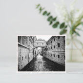 Carte Postale Venice Italy Canal Boat Black & White (Debout devant)