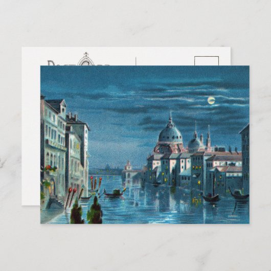 Carte Postale Venise au clair de lune (Devant / Derrière)