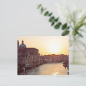 Carte Postale Venise, Coucher de soleil sur le canal grande (Debout devant)