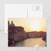 Carte Postale Venise, Coucher de soleil sur le canal grande (Devant / Derrière)