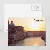 Carte Postale Venise, Coucher de soleil sur le canal grande (Devant / Derrière)