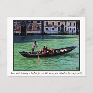 Carte Postale Venise Gnadola & Canal avec Citation Amour