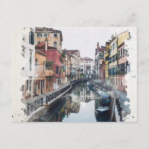 Carte Postale Venise Italie Aquarelle Art