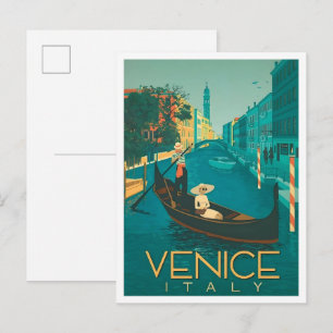 Carte Postale Venise Italie Art Voyage Vintage