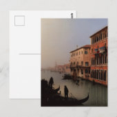 Carte Postale Venise Italie Canal et Gondolas Peinture (Devant / Derrière)