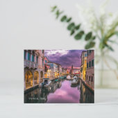 Carte Postale Venise, Italie Canal Pittoresque & Architecture Vé (Debout devant)