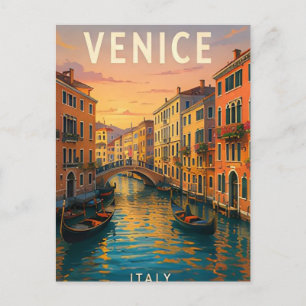 Carte Postale Venise Italie Canal Ponts Bord de l'eau Italien