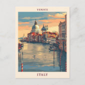 Carte Postale Venise Italie Élégant Vintage voyage d'art (Devant)