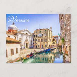 Carte Postale Venise Italie Gondolas City View Artistique