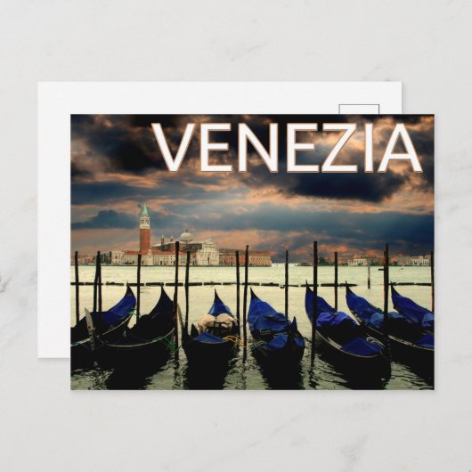 Carte Postale Venise Italie Gondolas Venezia (Devant / Derrière)