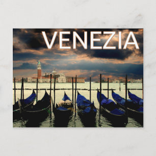 Carte Postale Venise Italie Gondolas Venezia