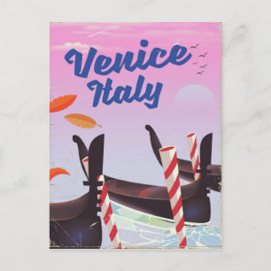 Carte Postale Venise Italie Gondole vacances impression.
