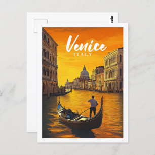 Carte Postale Venise Italie Lieu de voyage célèbre