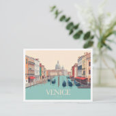 Carte Postale Venise Italie Pastel Voyage Design (Debout devant)